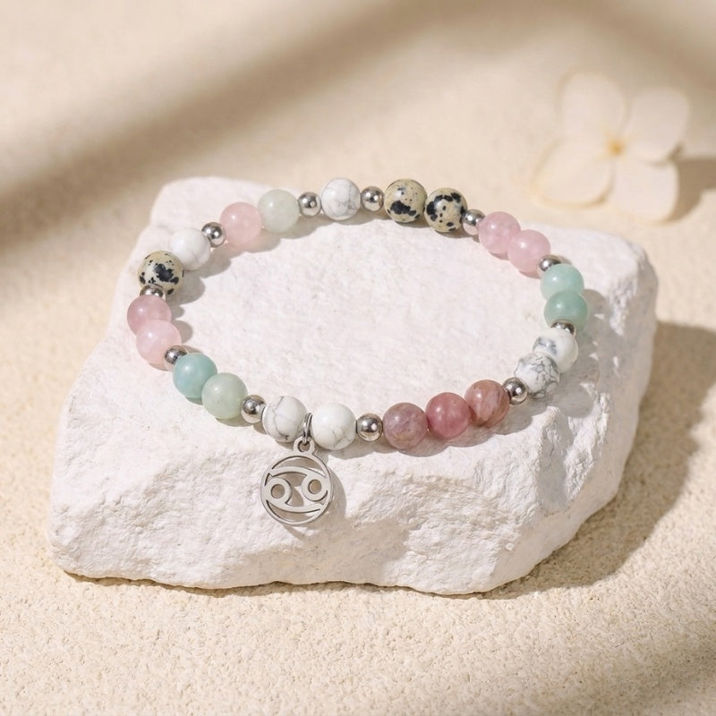 Buddha & Karma Cancer Zodiac Crystal Bracelet