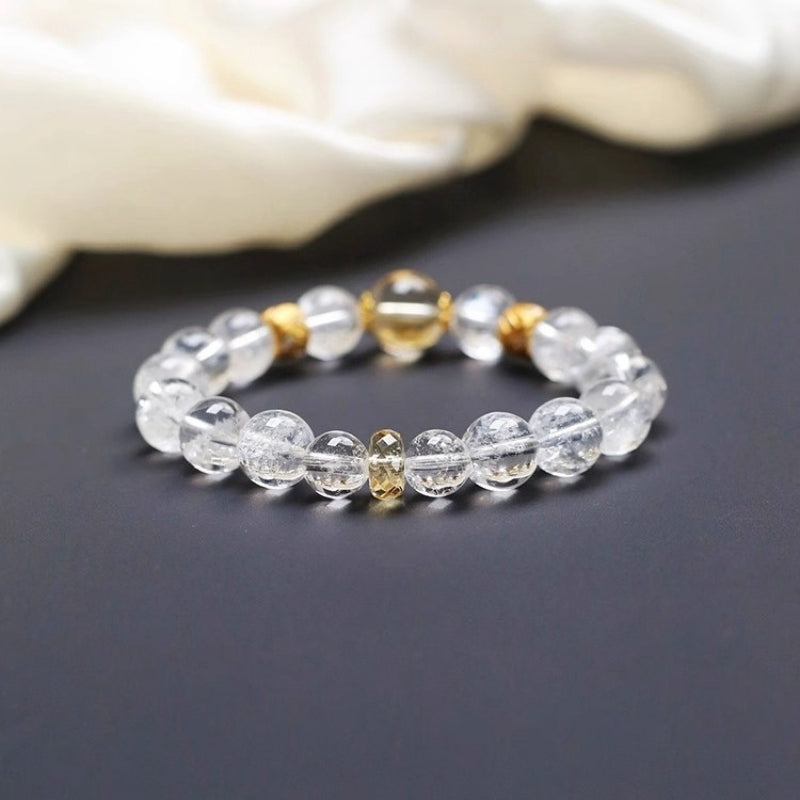 Clear Quartz Master Healer Bracelet - Healing, Clarity, Balance - Buddha & Karma