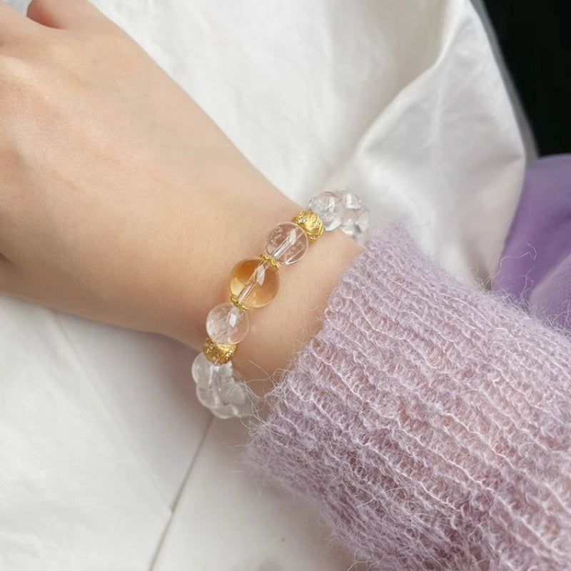 Clear Quartz Master Healer Bracelet - Healing, Clarity, Balance - Buddha & Karma