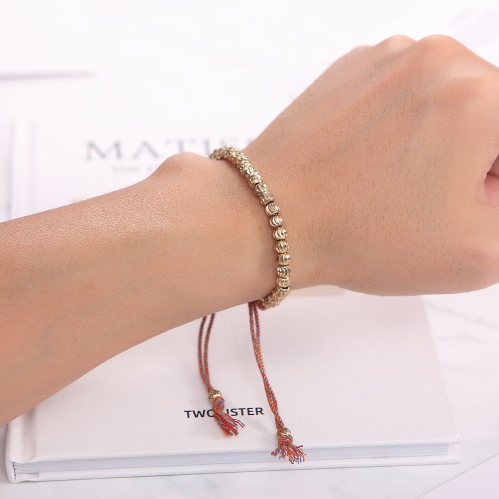 Copper Beads Tibetan Bracelet - Buddha & Karma