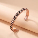 Buddha & Karma Copper Link Bracelet Magnetic Therapy Cuff Bangle