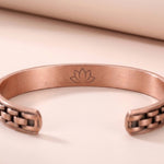 Buddha & Karma Copper Link Bracelet Magnetic Therapy Cuff Bangle