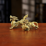 Copper Pixiu Set - Male and Female Pi Yao Feng Shui Wealth Ornament