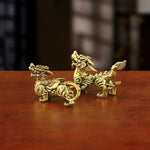 Copper Pixiu Set - Male and Female Pi Yao Feng Shui Wealth Ornament