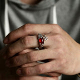 Copper Pixiu Wealth Ring with Chinese Coin Lucky Charm