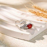 Copper Pixiu Wealth Ring with Chinese Coin Lucky Charm