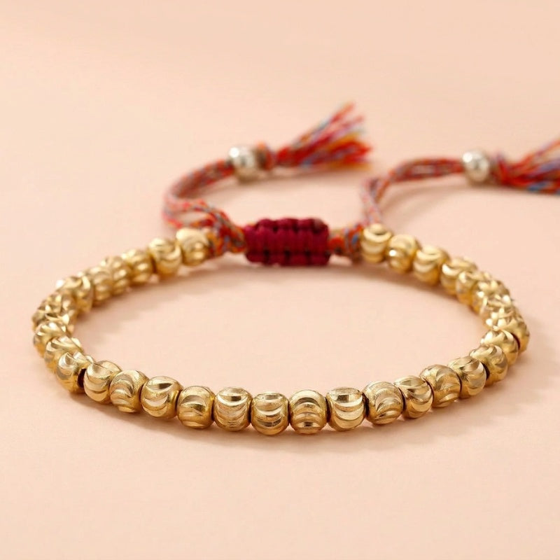 Buddha & Karma Copper Beads Tibetan Bracelet