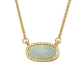 Buddha & Karma Crystal Pendant Necklace - Amethyst, Tiger Eye, Rose Quartz, Green Aventurine