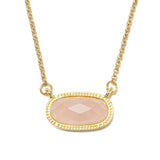 Buddha & Karma Crystal Pendant Necklace - Amethyst, Tiger Eye, Rose Quartz, Green Aventurine