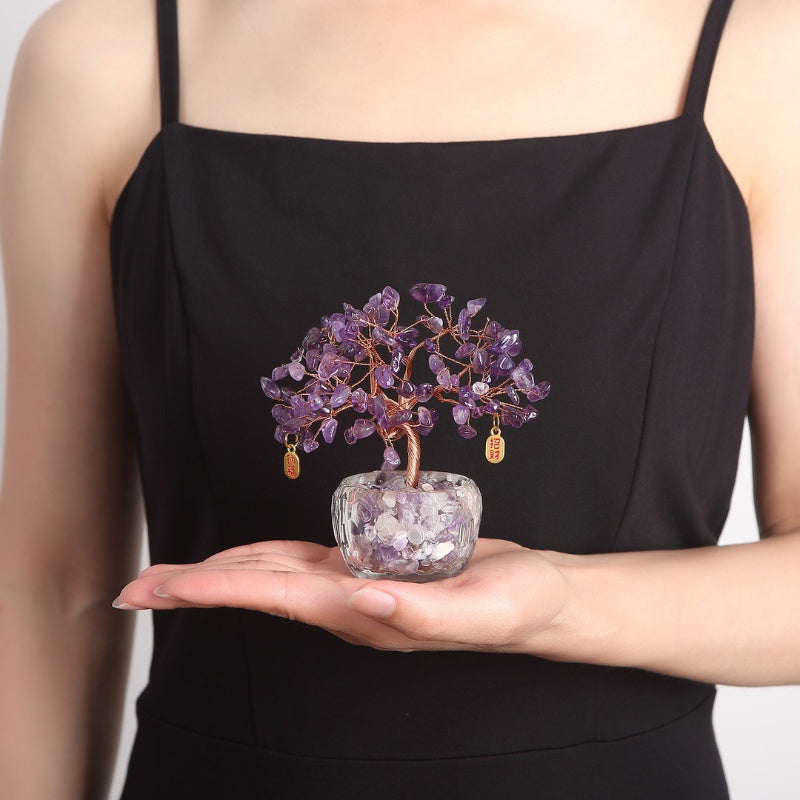 Exclusive: Feng Shui Amethyst Crystal Tree - Crystal Tree of Life - Buddha & Karma
