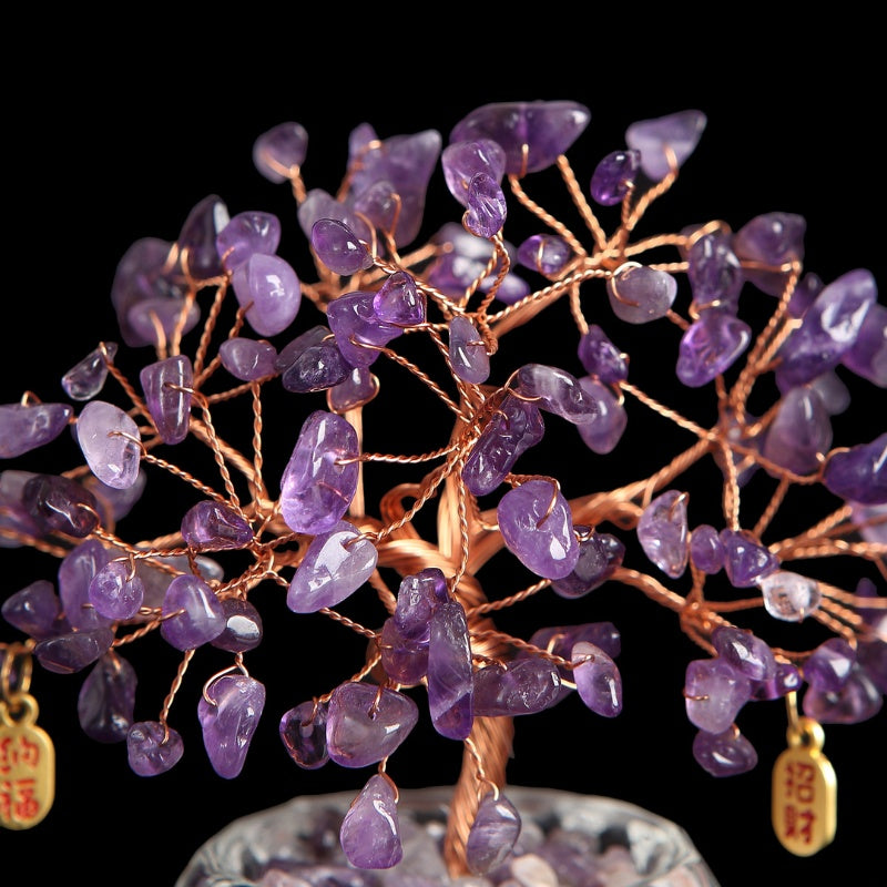 Feng Shui Amethyst Crystal Tree - Crystal Tree of Life - Buddha & Karma
