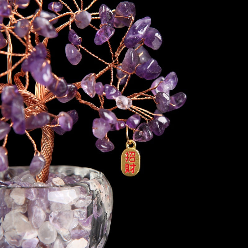 Feng Shui Amethyst Crystal Tree - Crystal Tree of Life - Buddha & Karma