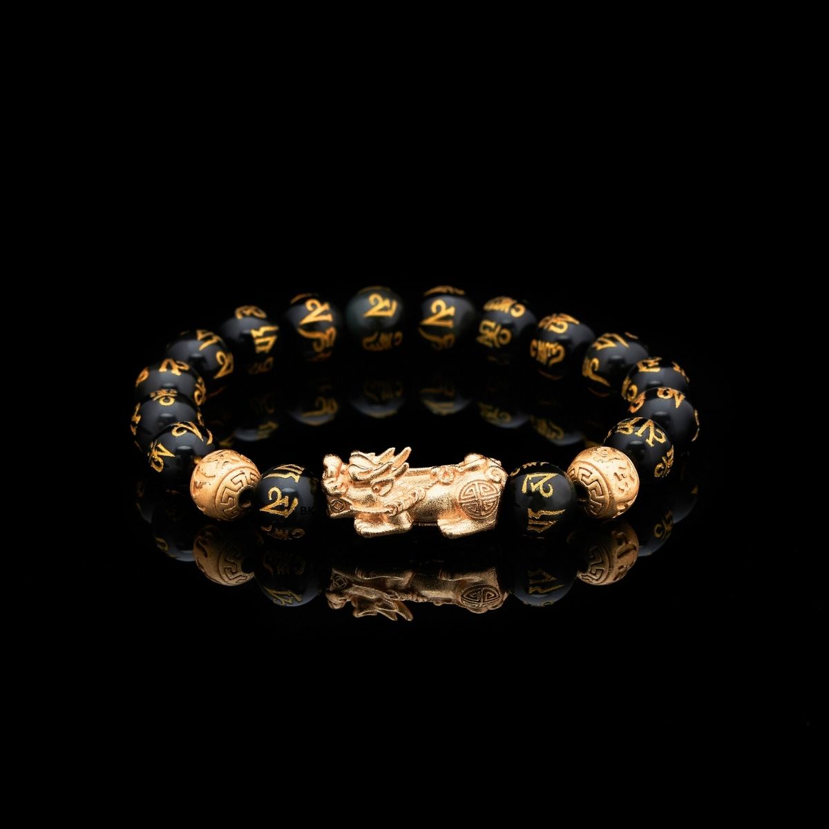 Feng Shui Bracelet - Pixiu Black Obsidian Bracelet for Wealth - Buddha & Karma