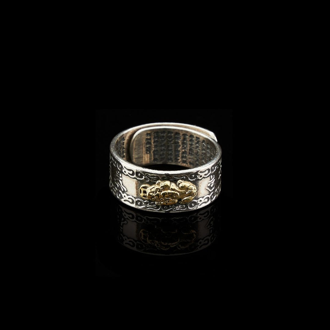 Feng Shui Pixiu Mantra Ring - Wealth & Protection - Buddha & Karma