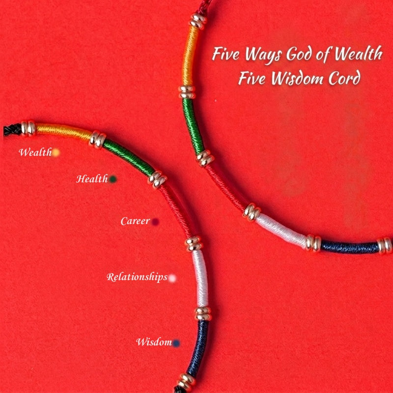 Buddha & Karma Five-Paths Fortune God Handmade Tibetan Bracelet