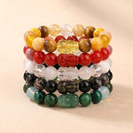 Buddha & Karma Five Elements Crystal Pixiu Bracelets - Balance & Prosperity