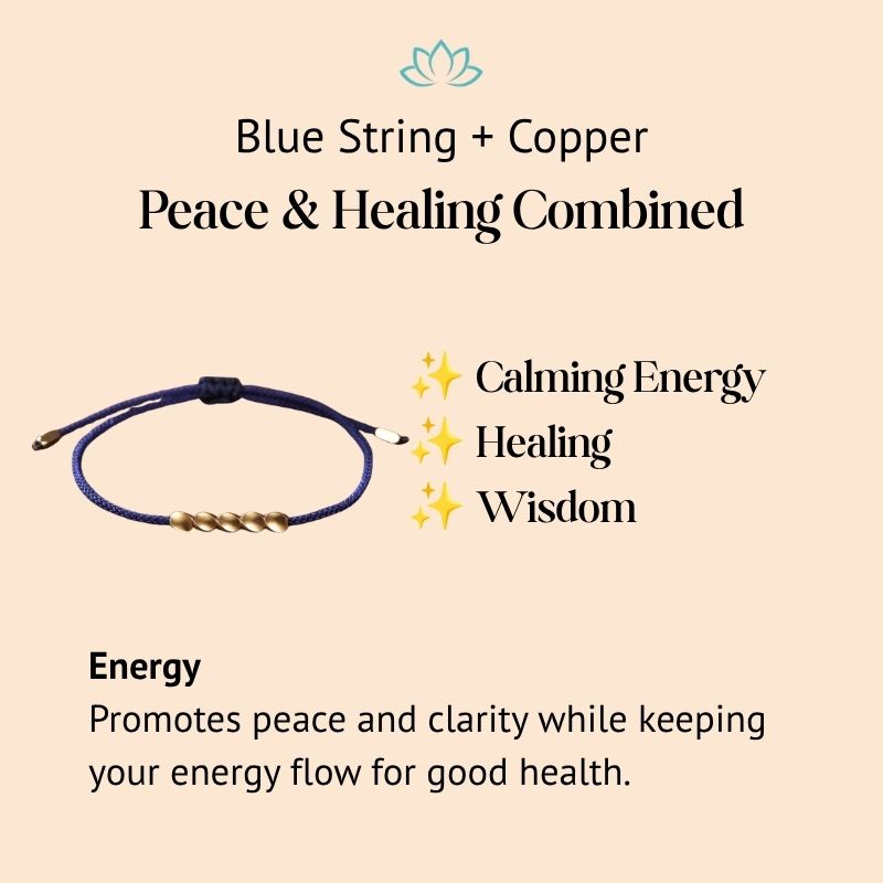 Five Lucky Beads Copper Healing Bracelet - Buddha & Karma