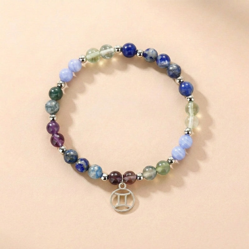 Buddha & Karma Gemini Zodiac Crystal Bracelet