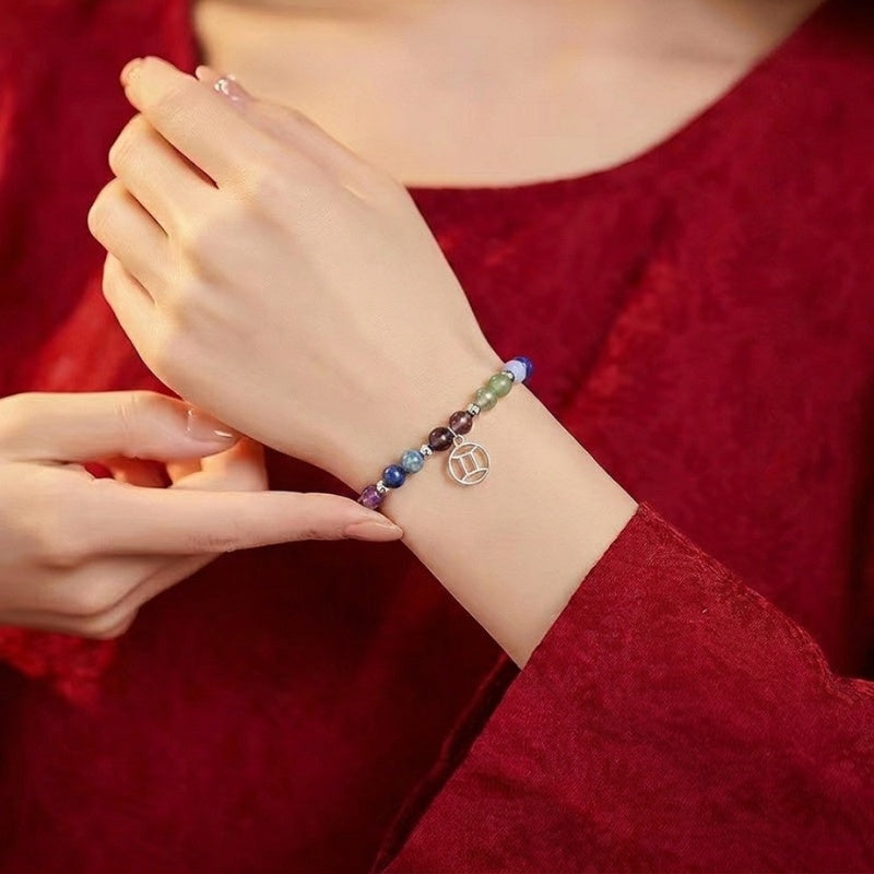 Buddha & Karma Gemini Zodiac Crystal Bracelet