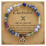 Buddha & Karma Gemini Zodiac Crystal Bracelet