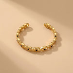 Gold-Plated Copper Evil Eye Ring with Black Eyes Zircon