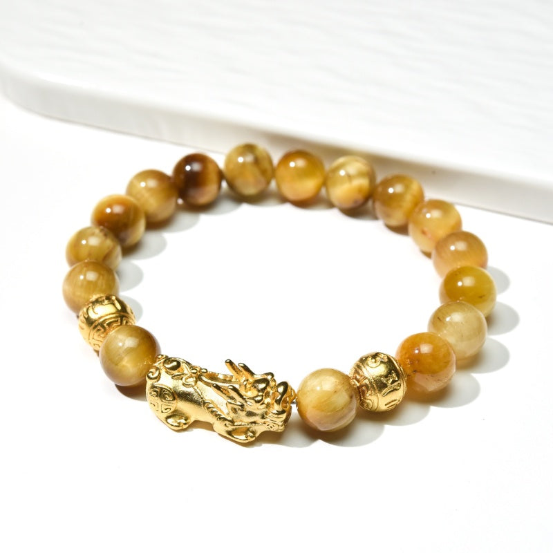 Gold Tiger Eye Pixiu Bracelet
