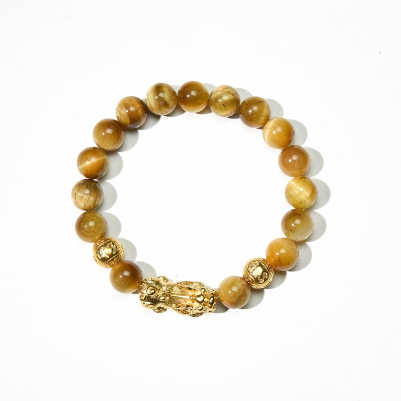 Gold Tiger Eye Pixiu Bracelet