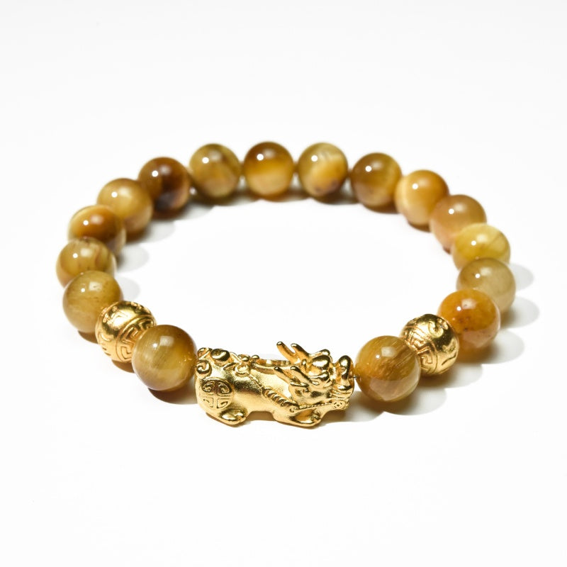 Gold Tiger Eye Pixiu Bracelet