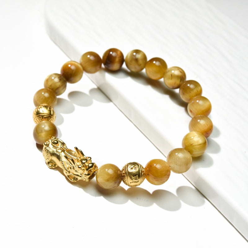 Gold Tiger Eye Pixiu Bracelet