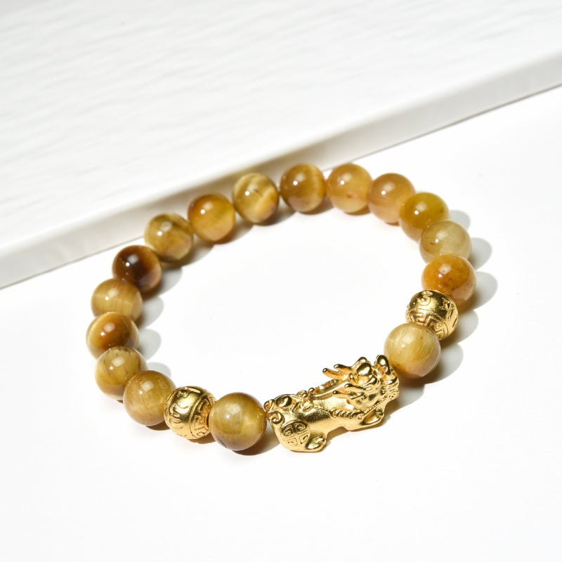 Gold Tiger Eye Pixiu Bracelet