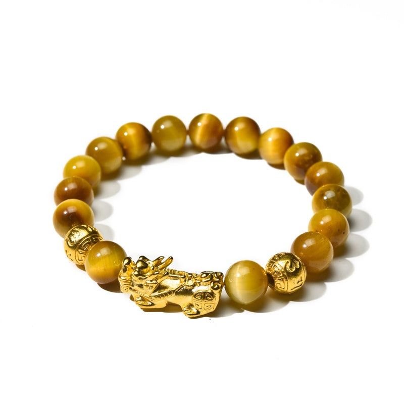 Gold Tiger Eye Pixiu Bracelet