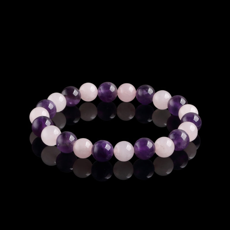 Gratitude Bracelet – Amethyst, Rose Quartz