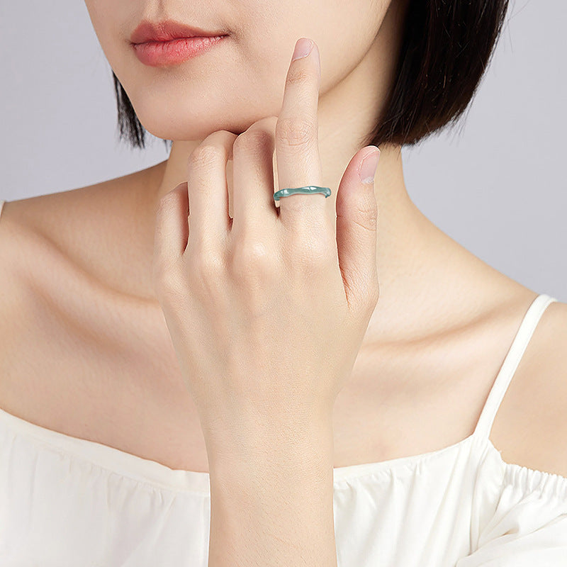 Exclusive: Green Jade Wealth Ring - Buddha & Karma