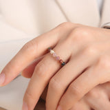 Tourmaline Ring - Natural Healing Crystal Bead Rings