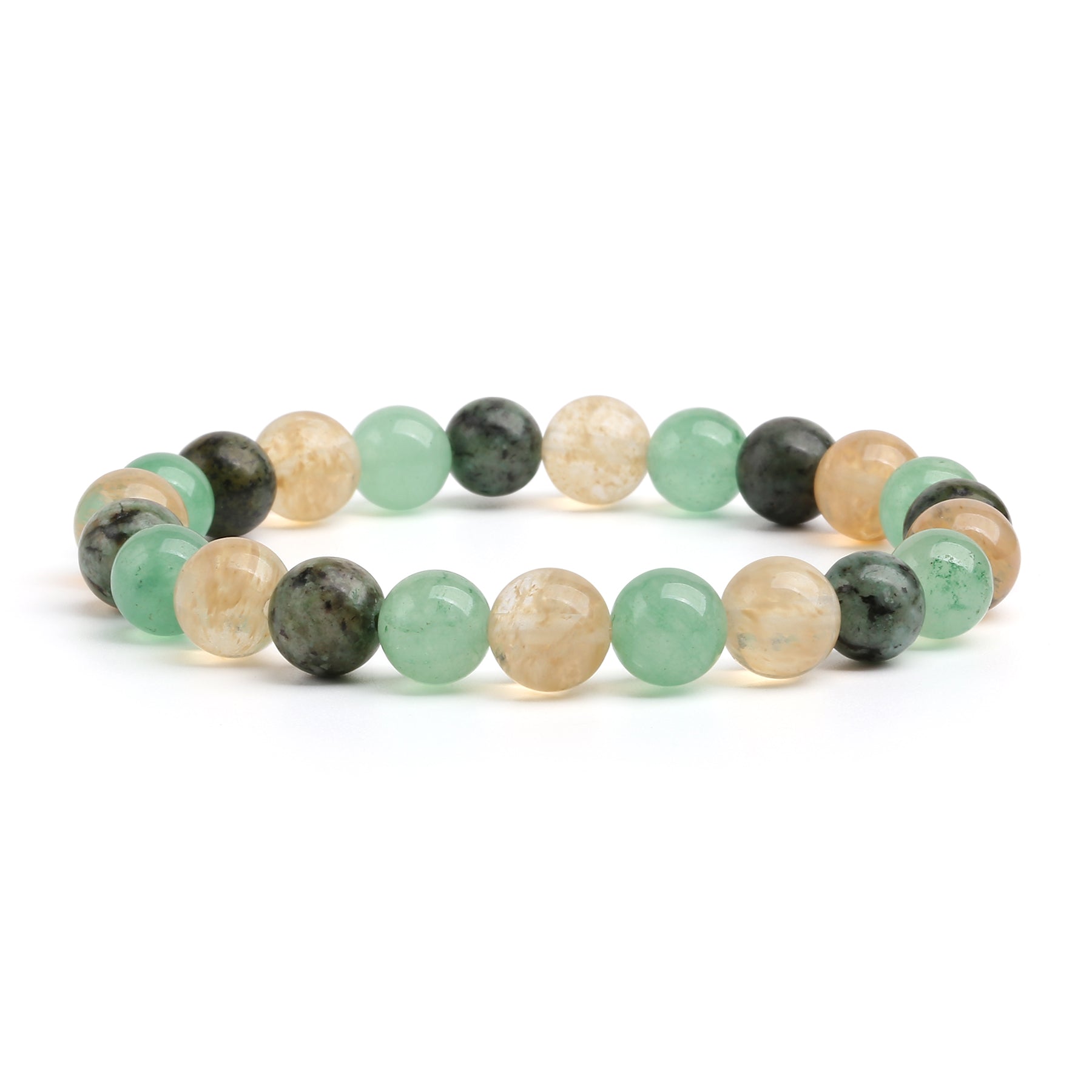 Triple Prosperity Bracelet - Citrine, Green Aventurine, Turquoise - Buddha & Karma