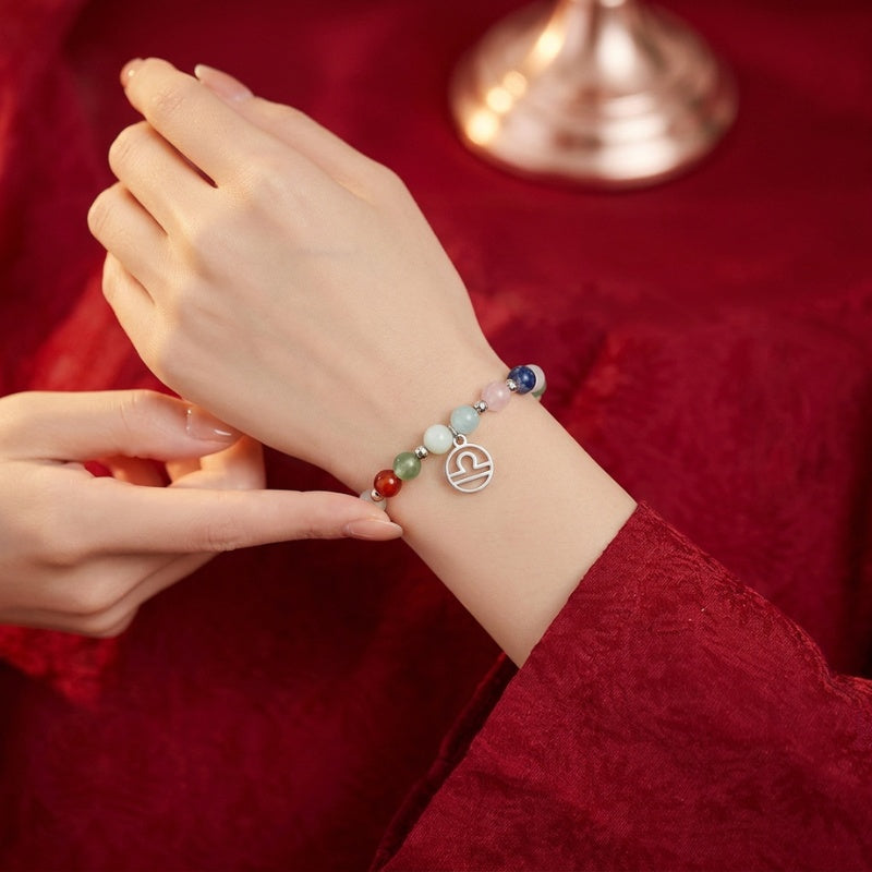 Buddha & Karma Libra Crystal Zodiac Bracelet