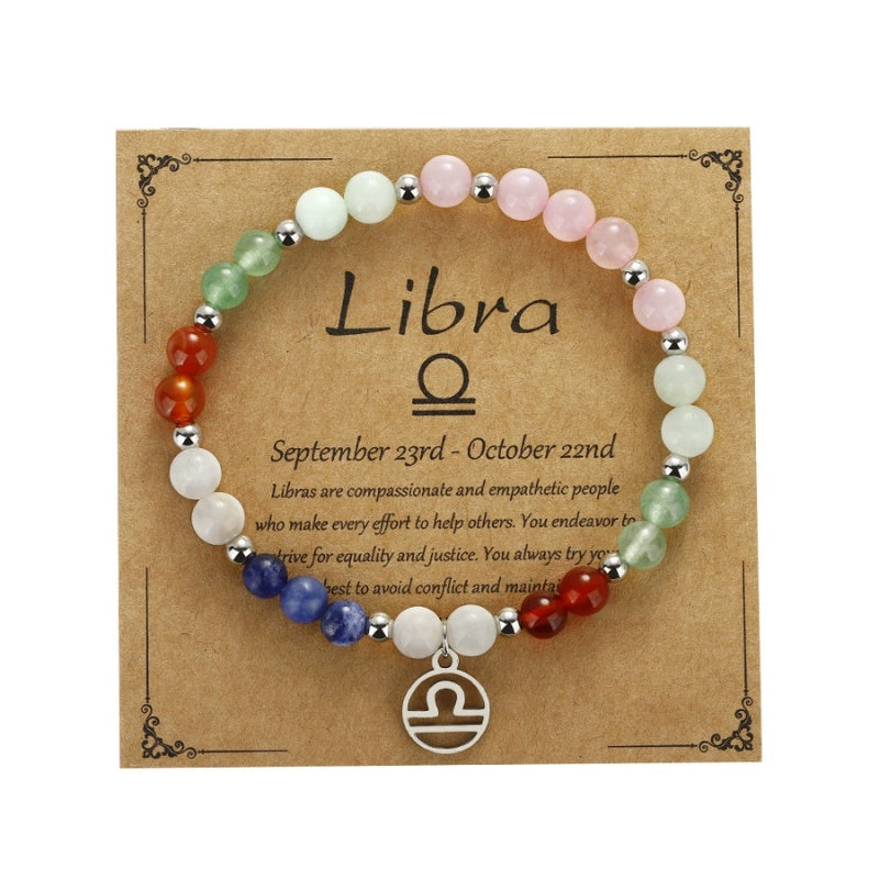Buddha & Karma Libra Crystal Zodiac Bracelet