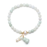 Light Green Jade Wu Lou Amulet Bracelet - Buddha & Karma