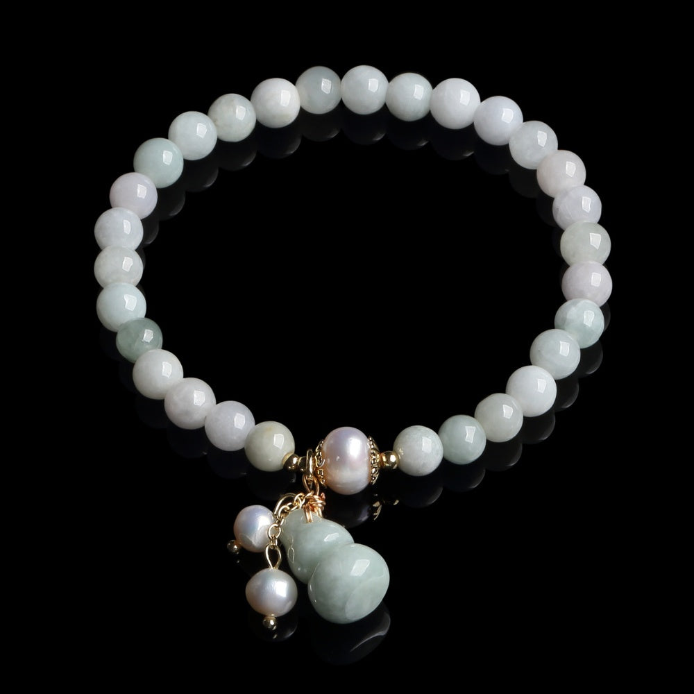 Light Green Jade Wu Lou Amulet Bracelet - Buddha & Karma