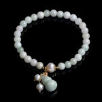 Light Green Jade Wu Lou Amulet Bracelet - Buddha & Karma
