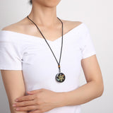 Black Tourmaline Metatron’s Cube Orgonite Protection Necklace