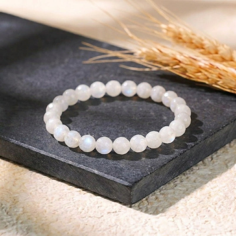 White Moonstone Bracelet - Feminine Energy - Buddha & Karma