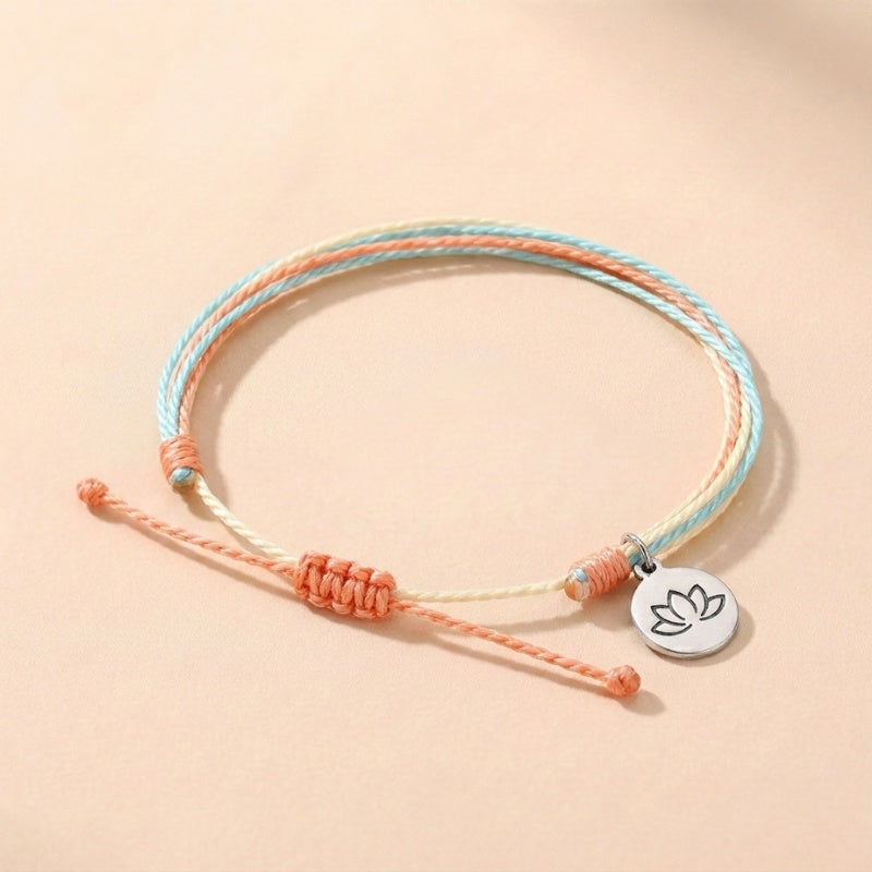 Buddha & Karma Multiple Strings Intention Bracelet Handmade - Luck, Calm, Protection