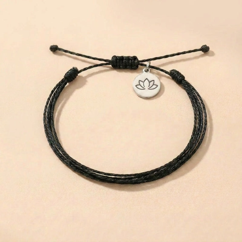 Buddha & Karma Multiple Strings Intention Bracelet Handmade - Luck, Calm, Protection