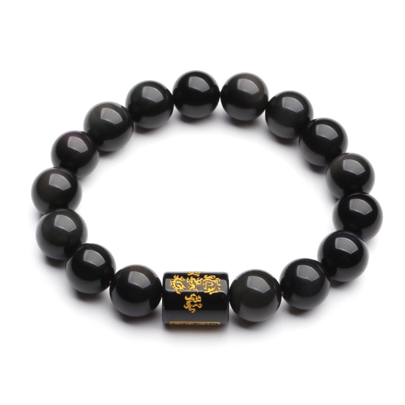 Buddha & Karma Natural Rainbow Obsidian Healing Bracelet