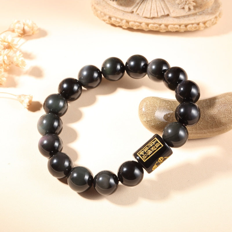 Natural Rainbow Obsidian Healing Bracelet