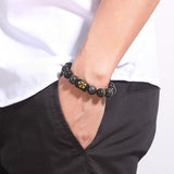 Buddha & Karma Natural Rainbow Obsidian Healing Bracelet