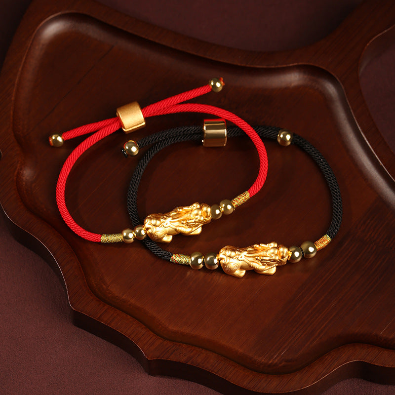 Feng Shui Red String Pixiu Bracelet - Buddha & Karma