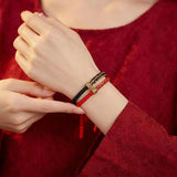 Exclusive: Buddha & Karma Om Mani Padme Hum Protection Luck String Bracelets