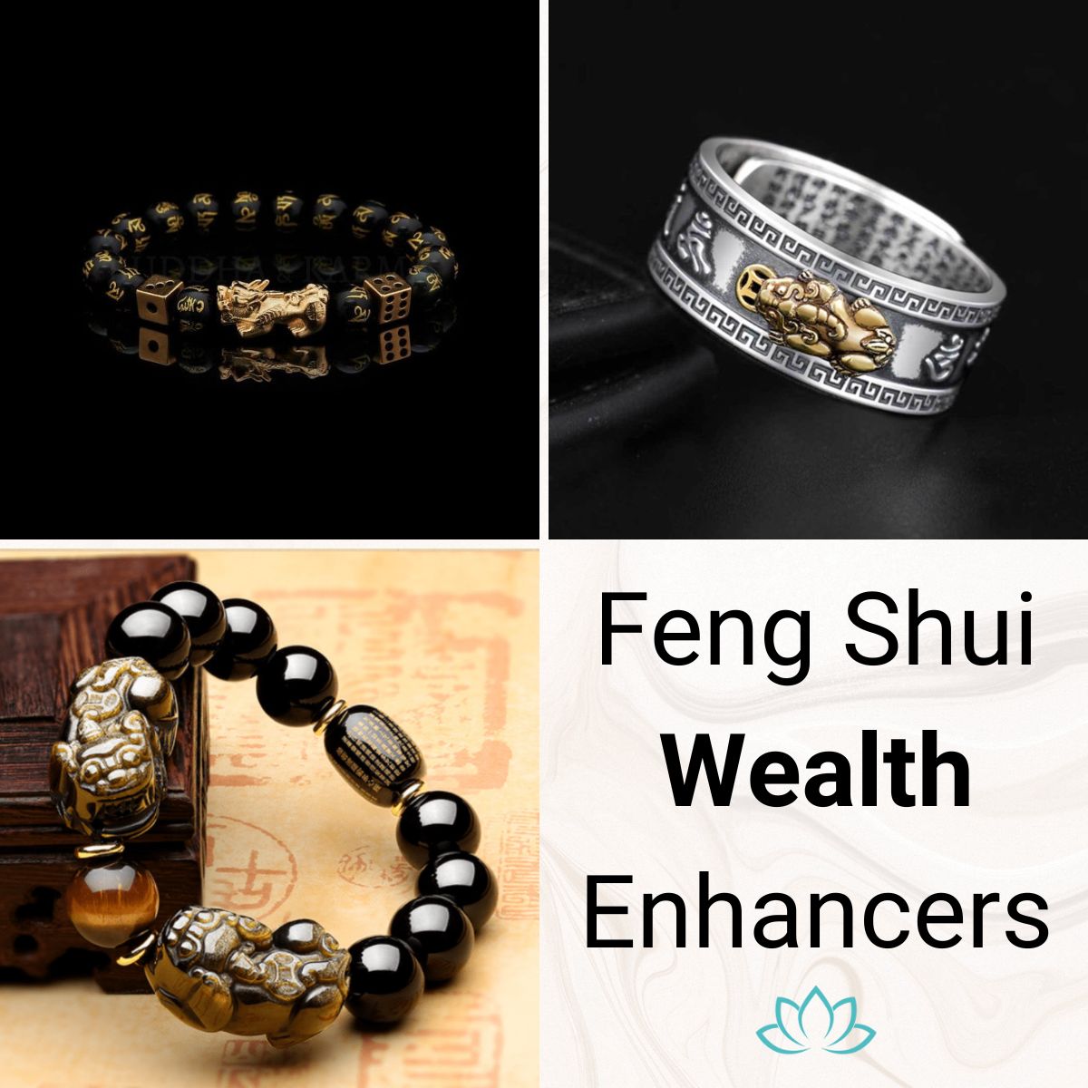 Feng Shui Wealth Enhancers Bundle - Buddha & Karma